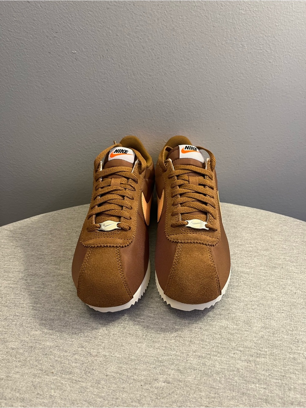 Nike Cortez Textile Sneaker British Tan Orange Chalk Women's Size 7 DZ2795-202 - Picture 4 of 11